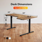 Agilestic Electric Standing Desk, L-Shaped 59 Inches Height Adjustable Desk - Image 3