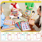 80 Packs Oversized Dry Erase Pockets Sleeves Reusable, 10x14 Inch | 5 Colors, Plastic Ticket Holders, Clear Pocket Sleeves for Back to School Classroom Office Home Student Teacher Supplies