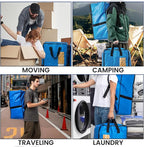 TAILI 4 Pack Blue Moving Bags w/Adjustable Backpack Straps, Moving Supplies - Image 9