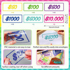 50 Pcs Cash Stuffing Placeholder for Envelopes Binder Pocket Cash Stuffing Placeholder Place Holder for 100 Envelopes Money Saving Challenge(Classic)
