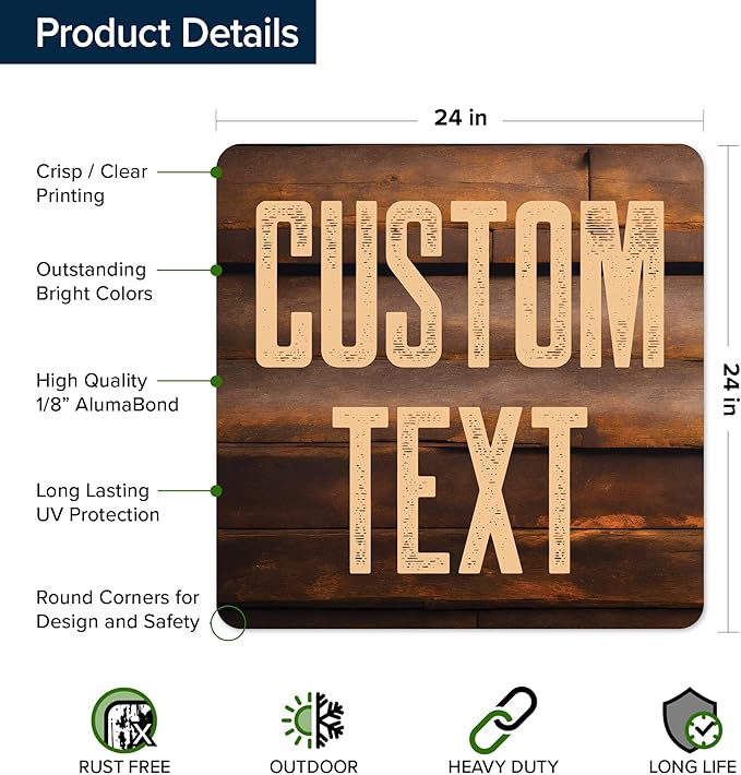 Custom Sign, Custom Street Sign, 11 Font Colors, 13 Font Styles, 4 Hole Options - Image 6