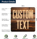 Custom Sign, Custom Street Sign, 11 Font Colors, 13 Font Styles, 4 Hole Options - Image 6