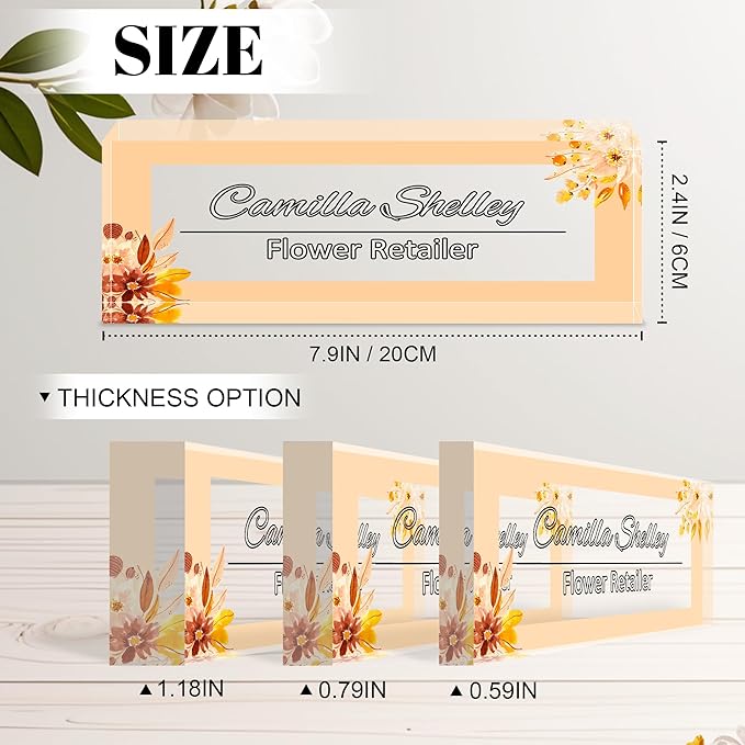 Personalized Name Plate for Desk, Custom Acrylic Desk Name Sign, Office - Image 3