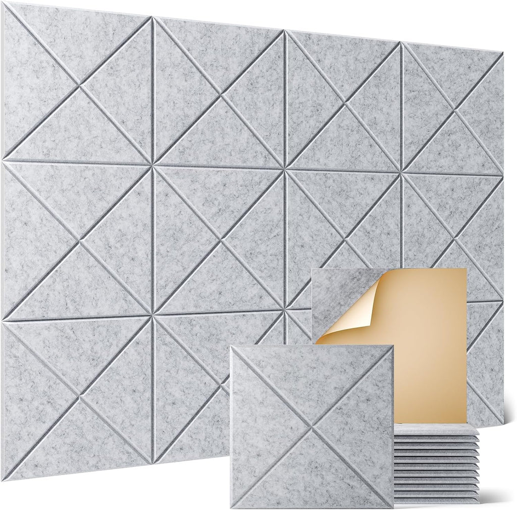 Sonicism 12 Pack X-Lined Acoustic Panels