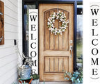 Tall Outdoor Welcome Sign for Front Door, 6ft White Welcome Sign, Rustic Tall - Image 2