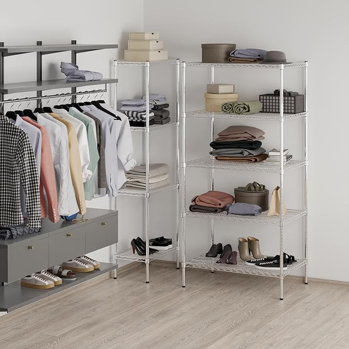 Regal Altair 24" Deep x 36" Wide x 74" Height Wire Shelving Kit | 5-Tier | NSF - Image 7