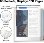 Dunwell Presentation Binder 60-Pocket, Displays 120 Pages, 8.5x11 Portfolio - Image 3