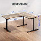 FLEXISPOT L Shaped Standing Desk, 63 x 47 Inch Electric Height Adjustable - Image 3