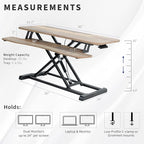 VIVO 36 inch Desk Converter, K Series, Height Adjustable Sit to Stand Riser - Image 3