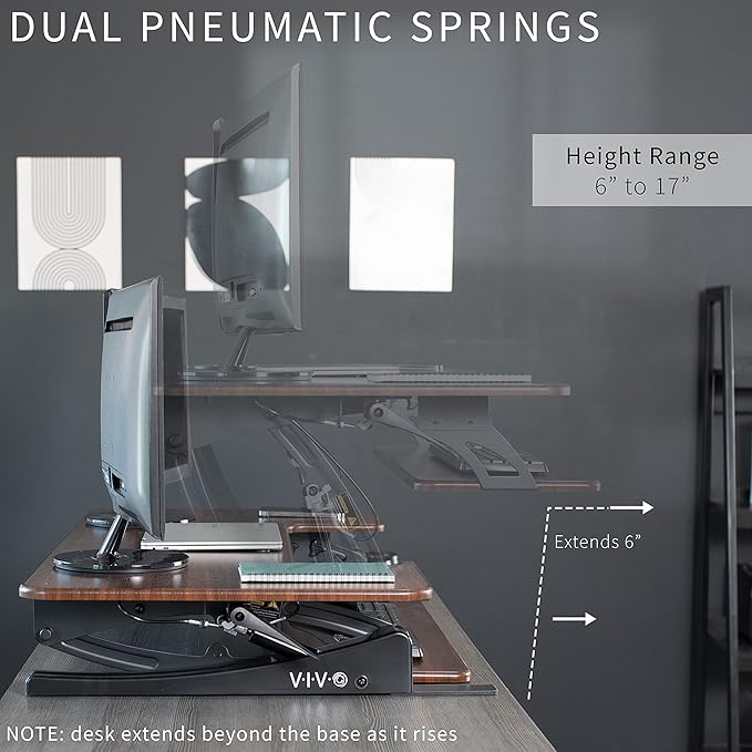 VIVO 42 inch Height Adjustable Stand Up Desk Converter, V Series, Quick Sit to - Image 5