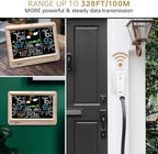 Weather Station Indoor Outdoor Thermometer Wireless, Home Atomic Clock - Image 2
