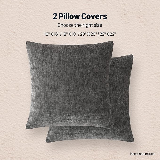 Amazon Basics Chenille Throw Pillow Covers, Home Decor Cushion Cover - Image 6