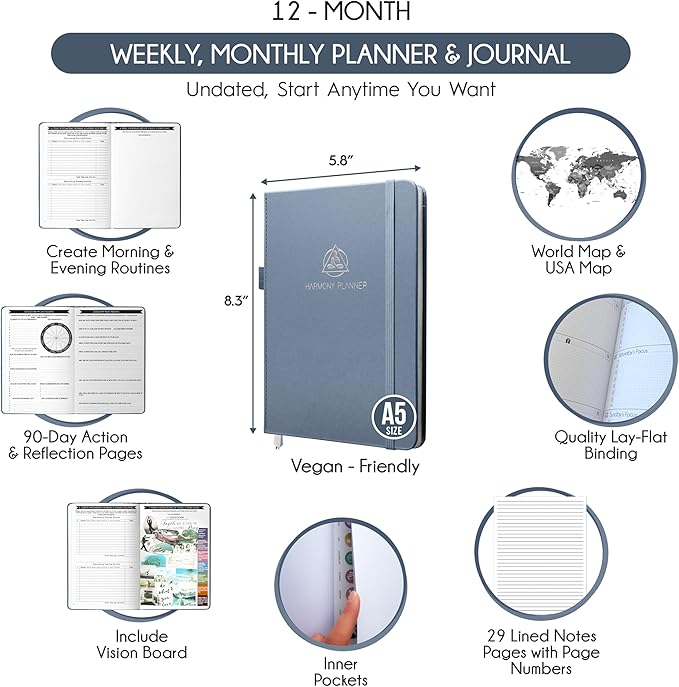 Life & Goal Planner – Undated Daily, Weekly & Monthly Organizer - Image 2