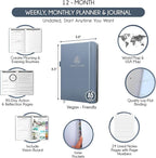 Life & Goal Planner – Undated Daily, Weekly & Monthly Organizer - Image 2
