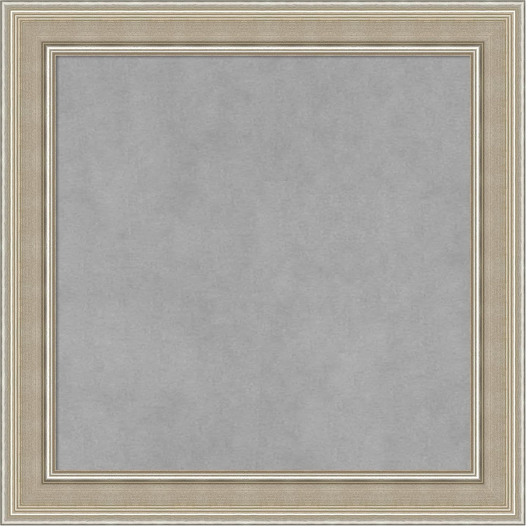 Amanti Art Silver Framed Magnetic Board 20x20 Small Vision Board