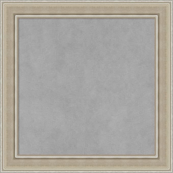 Amanti Art Silver Framed Magnetic Board 20x20 Small Vision Board by AmantiArt