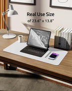 YSAGi Leather Desk Protector, Office Mat, Large Mouse Mat, Non-Slip PU Leather - Image 5