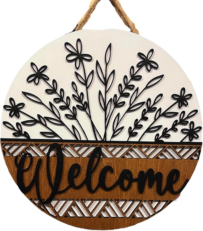 Wood front door sign Wood sign Home decor Welcome sign Sign by Unknown