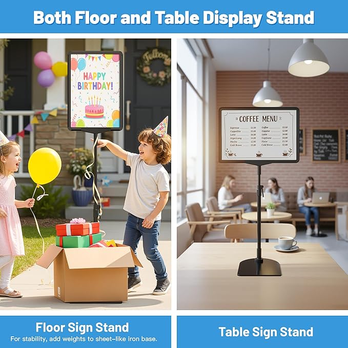 8Pack Sign Holder Stand for Display 8.5 x 11, Adjustable Poster Stand for Table - Image 2