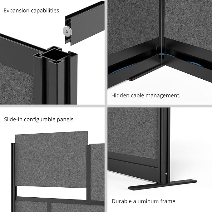 Stand Up Desk Store Expanse Modular Wall | 53'' x 48'' Wall | Expandable - Image 5