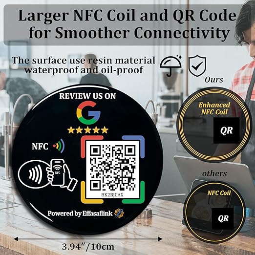 Epoxy Sticky Card with NFC Chip & QR Code - Image 3