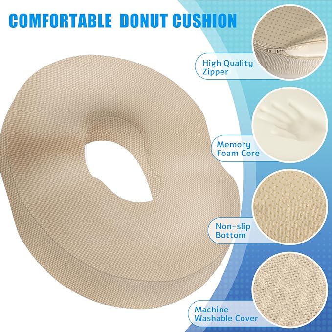 BlissTrends Donut Pillow Seat Cushion, Donut Chair Cushions - Image 3