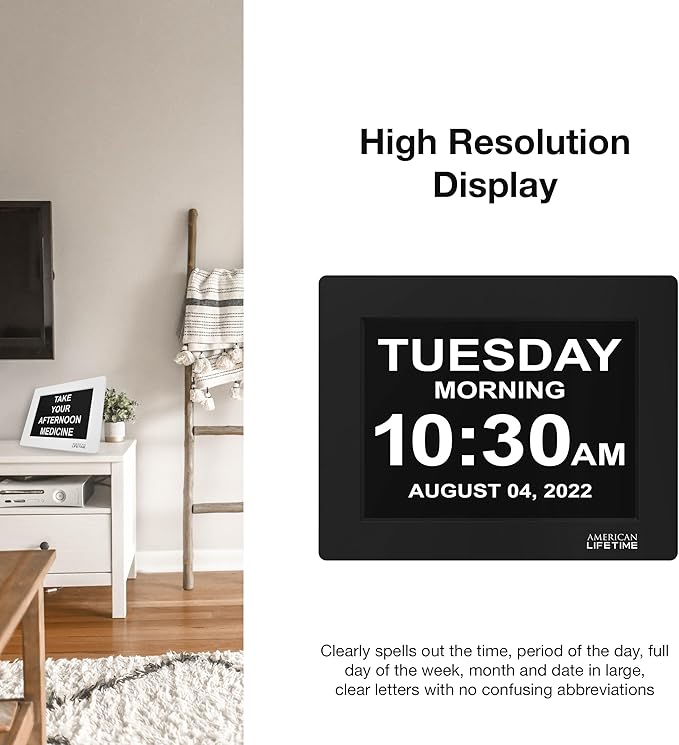 American Lifetime New 2026 Dementia Clock Large Digital Clock - Image 6