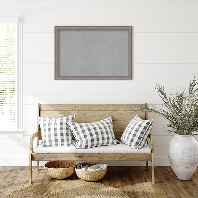 Amanti Art Grey Framed Magnetic Board 27x39 Large Vision Board - Image 4