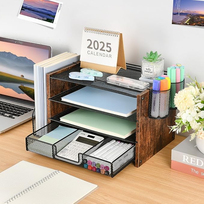 OPNICE Desk Organizer, 4-Tier Desktop File Organizer - Image 6