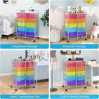Giantex 15 Drawer Rolling Cart - Image 9