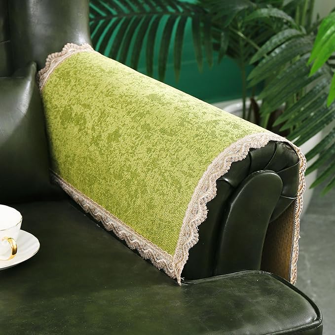 MINJIATEX Couch arm Covers, Non-Slip lace Sofa arm Covers Set of 2 Washable by MINJIATEX