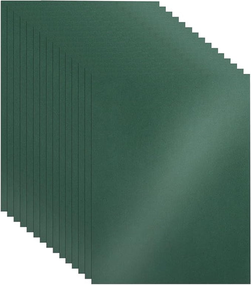 100 Sheets Dark Green Shimmer Cardstock 8.5 x 11 Scrapbook Paper, 92lb Premium by Guakicae