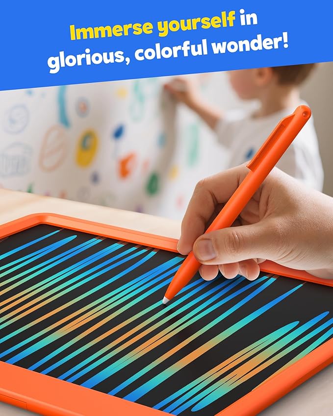 TEKFUN LCD Writing Tablet Doodle Board, 12inch Colorful Drawing Tablet Writing - Image 4