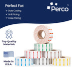 Perco 1 Line Day of The Week Labels - 7,000 Blank Dating Labels for Perco Lite, X, Plus and Pro 1 Line Date Guns - 7 Rolls (Full Week), 1 Sleeve - Made in USA