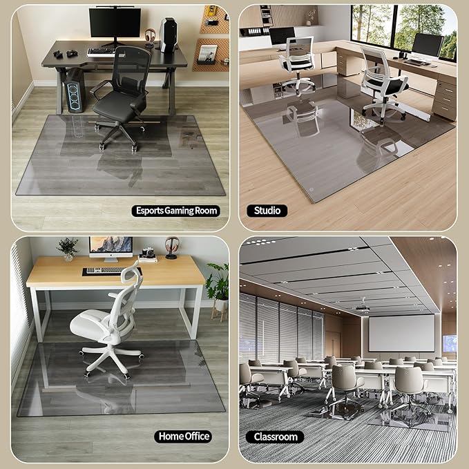 Koonmi Tempered Glass Chair Mat - Image 7