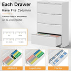 Bestoo 4-Drawer Lateral File Cabinet - Image 8