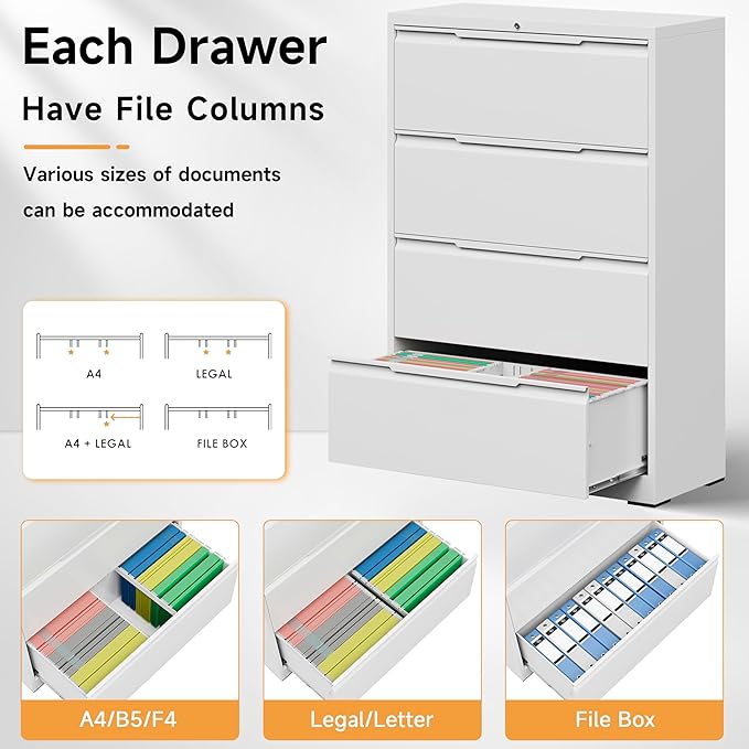 Bestoo 4-Drawer Lateral File Cabinet - Image 8