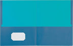 Oxford 2 Pocket Folders, Textured Paper, Contrasting Interior, Letter Size - Image 2