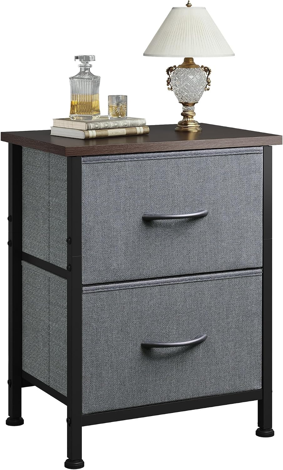 WLIVE Nightstand, 2 Drawer Dresser for Bedroom, Small Dresser with 2 Drawers,...