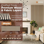 Avana Acoustic Wood Wall Panels – 47.2 X 12.6 White Oak Acoustic Panels 2 PCs – - Image 4