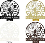 Dyoart Custom Honey Bee Metal Sign | Personalized Metal Bee Wall Art | Custom - Image 9