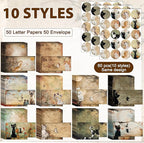 TaoBary 160 Pcs Stationery Paper Set 50 Double Sided Stationery Papers - Image 5