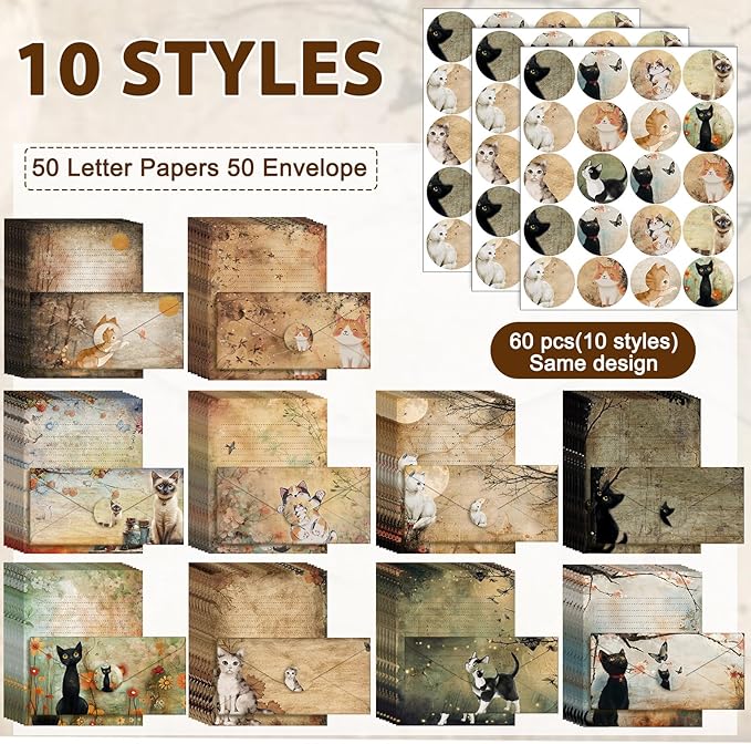 TaoBary 160 Pcs Stationery Paper Set 50 Double Sided Stationery Papers - Image 5