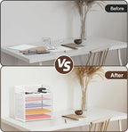 Supeasy 5 Trays Paper Organizer Letter Tray - Image 4