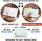 Double Sided Desktop WhiteBoard Kanban Set - Image 3