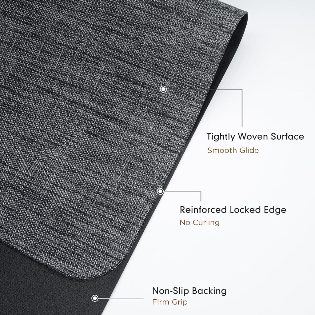 Office Chair Mat for Hardwood Floor 36x48 Inch, Non-Slip Heavy Duty Floor Protector, Easy Glide PVC Mat for Rolling Chairs, Ideal for Wood Tile & Hard Floors(Black)
