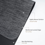 Office Chair Mat for Hardwood Floor 36x48 Inch, Non-Slip Heavy Duty Floor Protector, Easy Glide PVC Mat for Rolling Chairs, Ideal for Wood Tile & Hard Floors(Black)