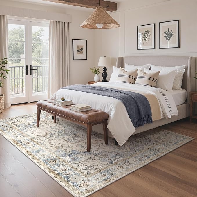 GENIMO 8x10 Area Rugs for Living Room, Machine Washable Rug, Non Slip Indoor - Image 8