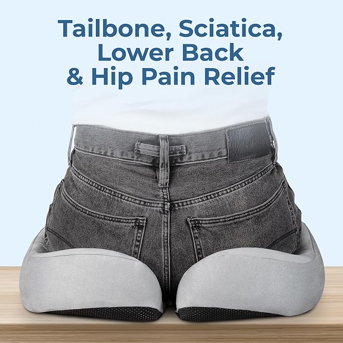 5 STARS UNITED Seat Cushion for Tailbone Pain Relief – Large Memory Foam - Image 3