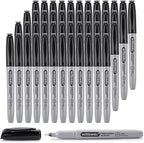 WOSWEL Permanent Markers Bulk, Ultra Fine Point, 48 Pack Black Permanent Marker by WonderfulOptions